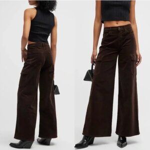 NWT MOTHER The Undercover Cargo Sneak brown Cargo Pants, size 30